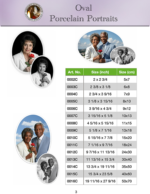 Oval Ceramic Portraits